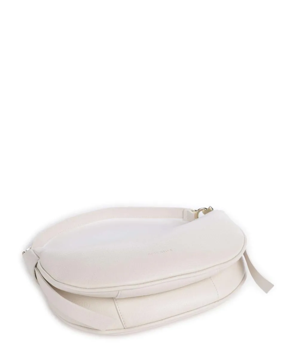 C-Easy Schultertasche genarbtes Leder weiß