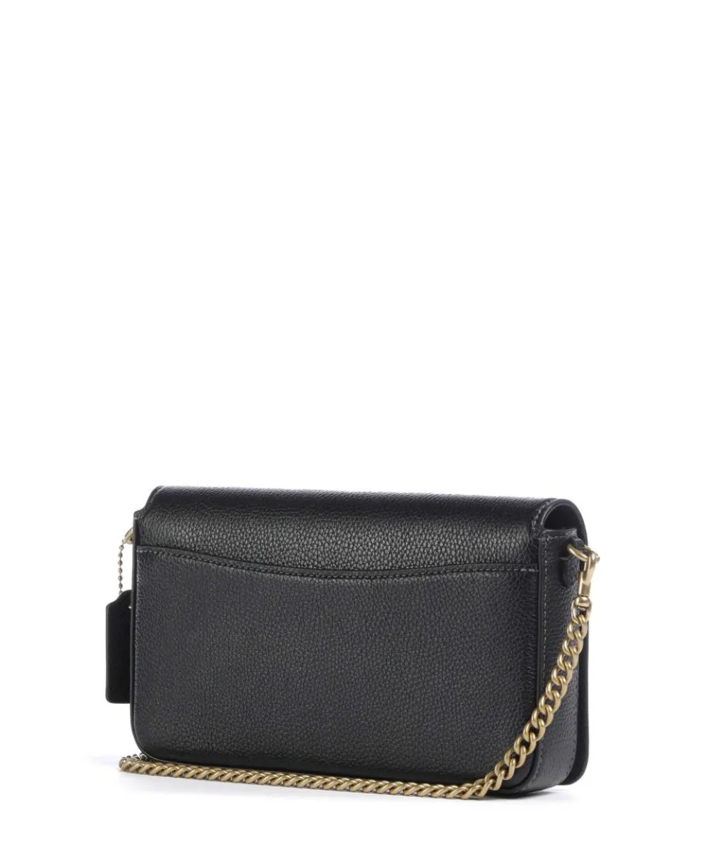 Essential Umhängetasche genarbtes Leder schwarz