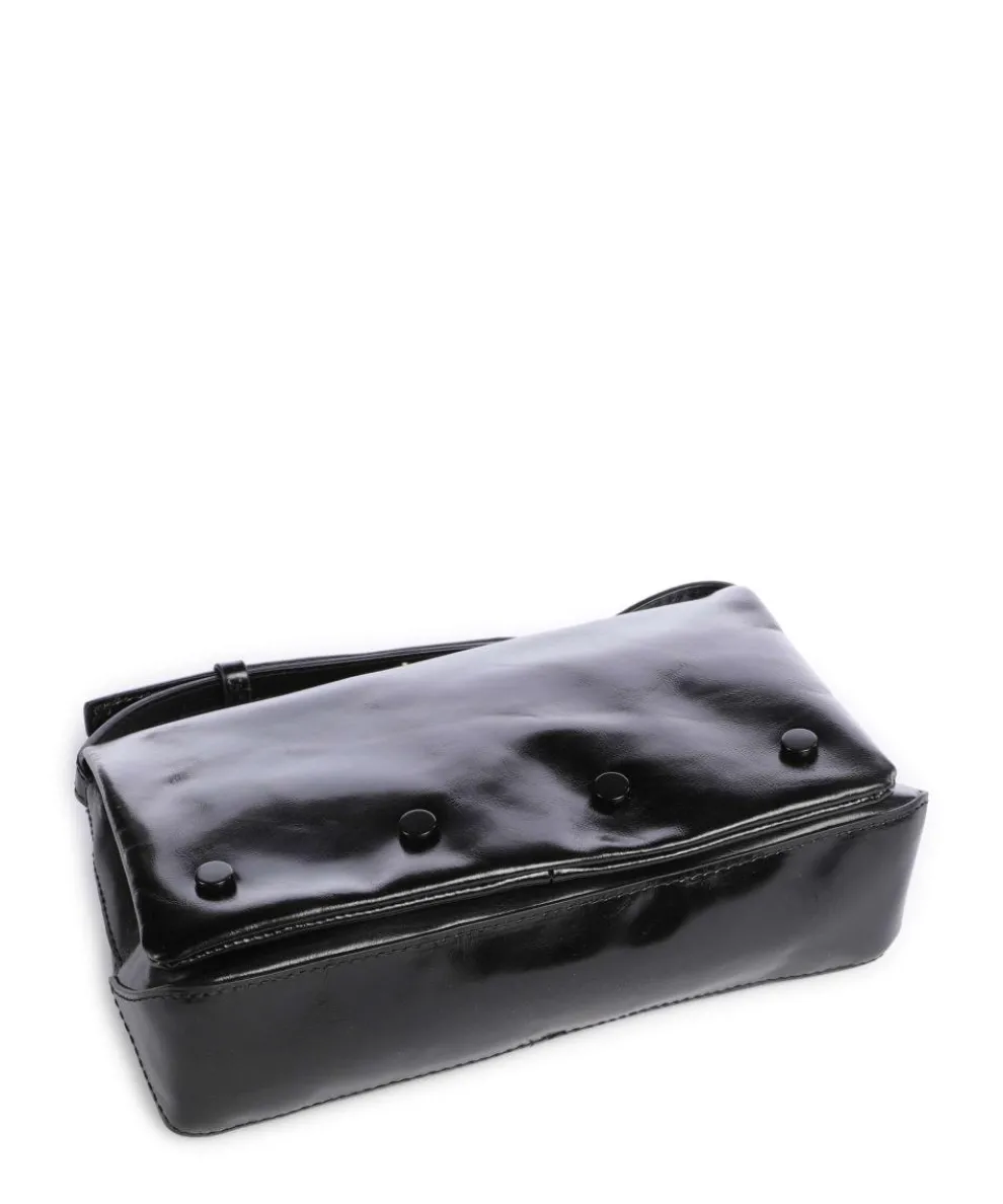 Rive Paper Touch Crinkle S Umhängetasche fein genarbtes Leder schwarz