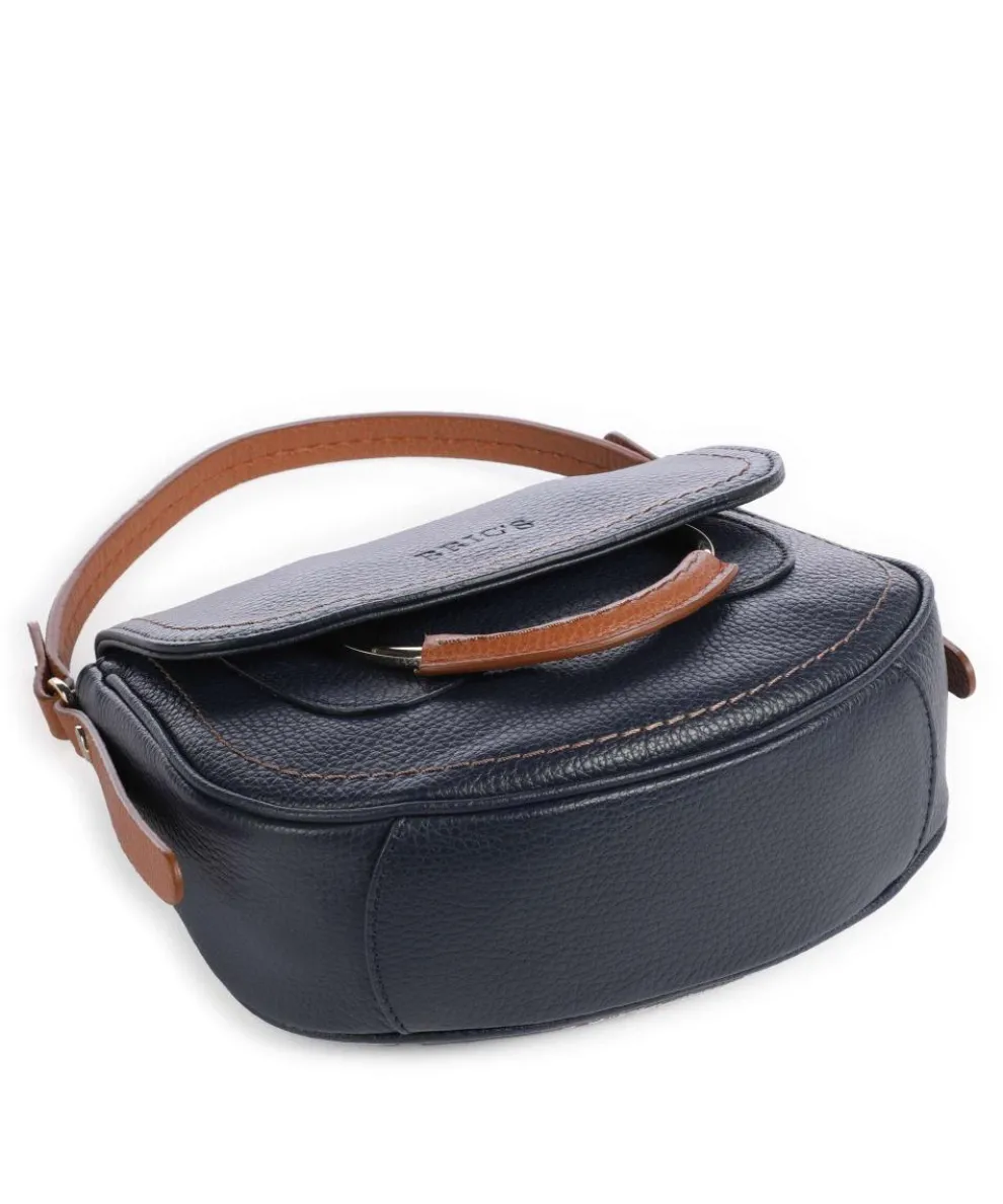 Gondola Stella mini Schultertasche genarbtes Leder dunkelblau