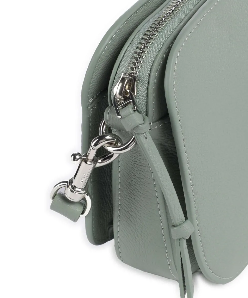 Harris Luka Umhängetasche genarbtes Leder grünblau