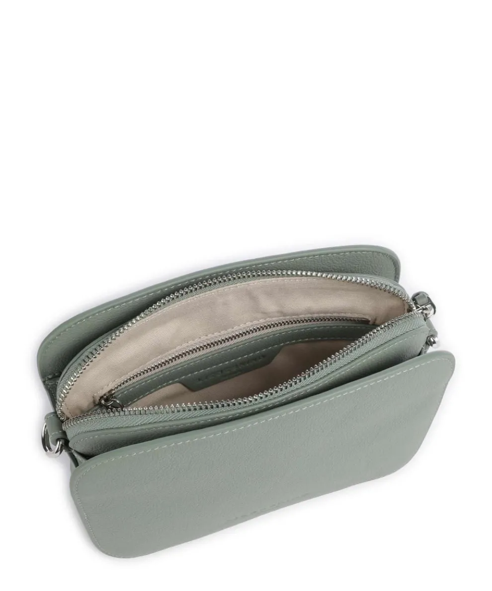 Harris Luka Umhängetasche genarbtes Leder grünblau