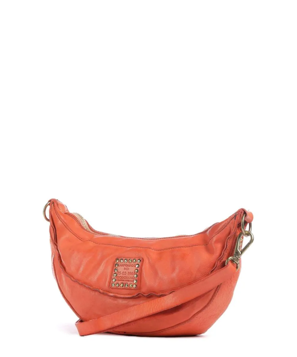 Umhängetasche genarbtes Rindsleder orange