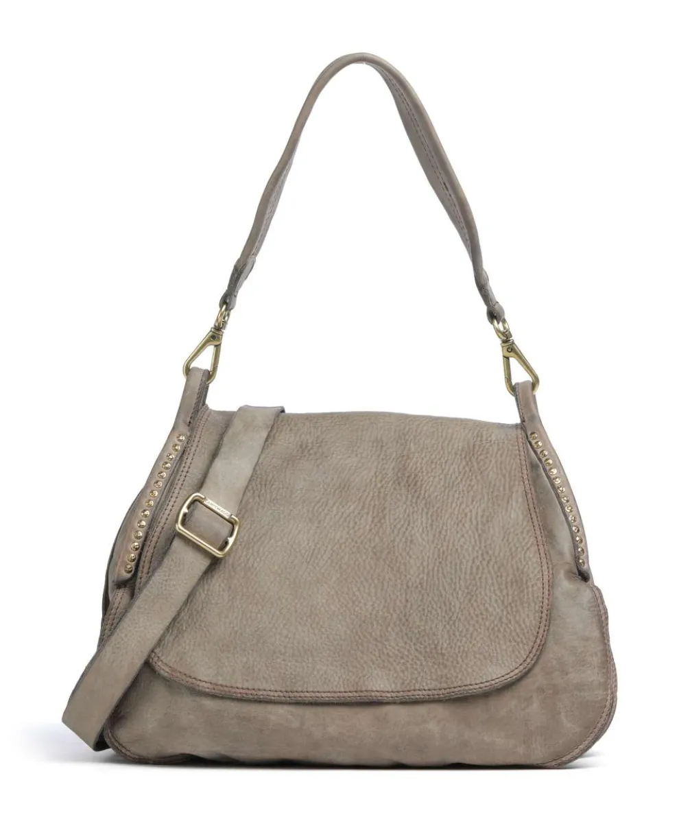 Beuteltasche fein genarbtes Rindsleder grau