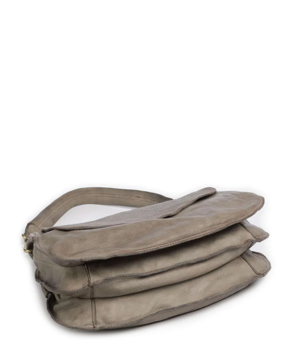 Beuteltasche fein genarbtes Rindsleder grau