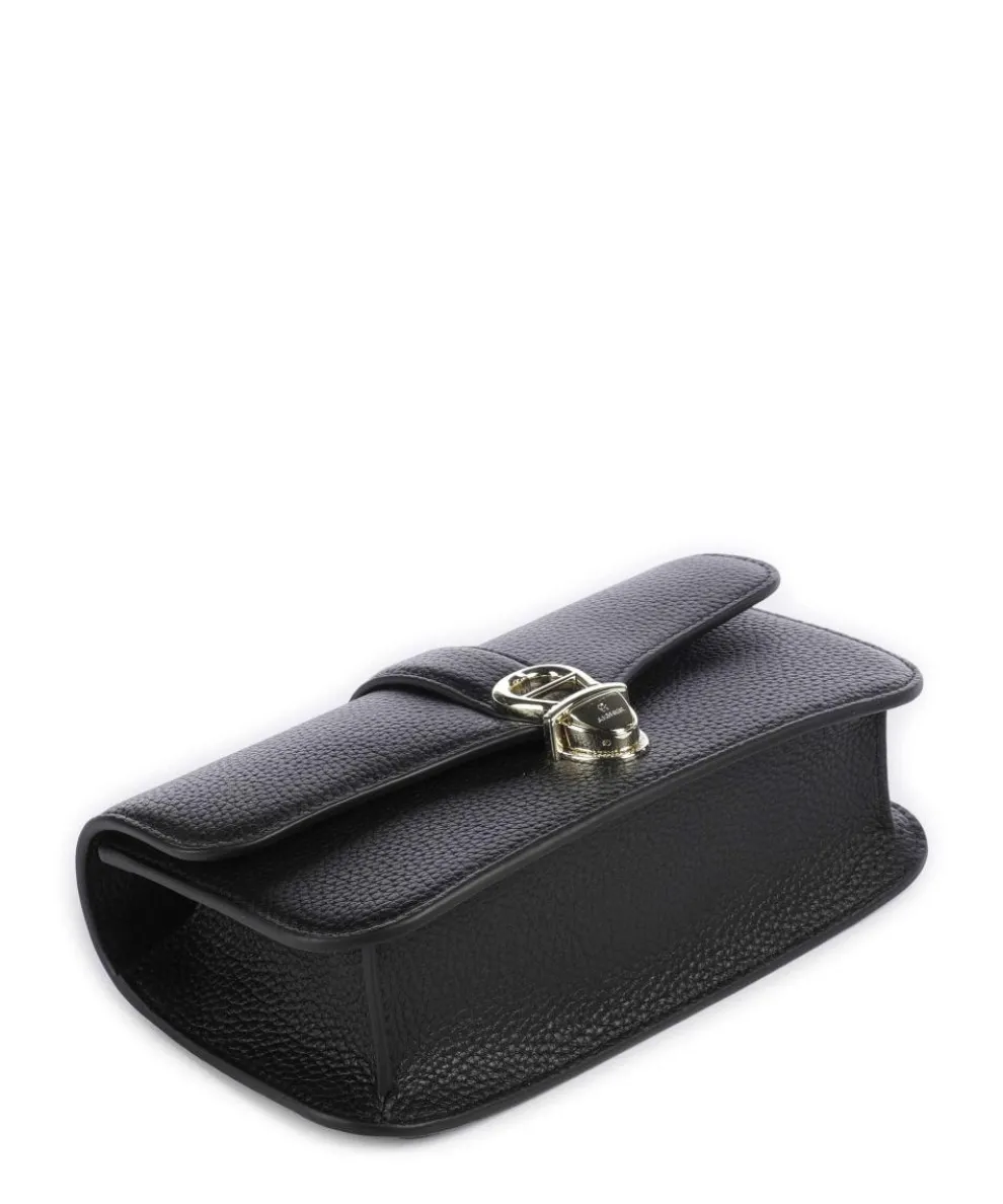 Elsa XS Umhängetasche genarbtes Rindsleder schwarz