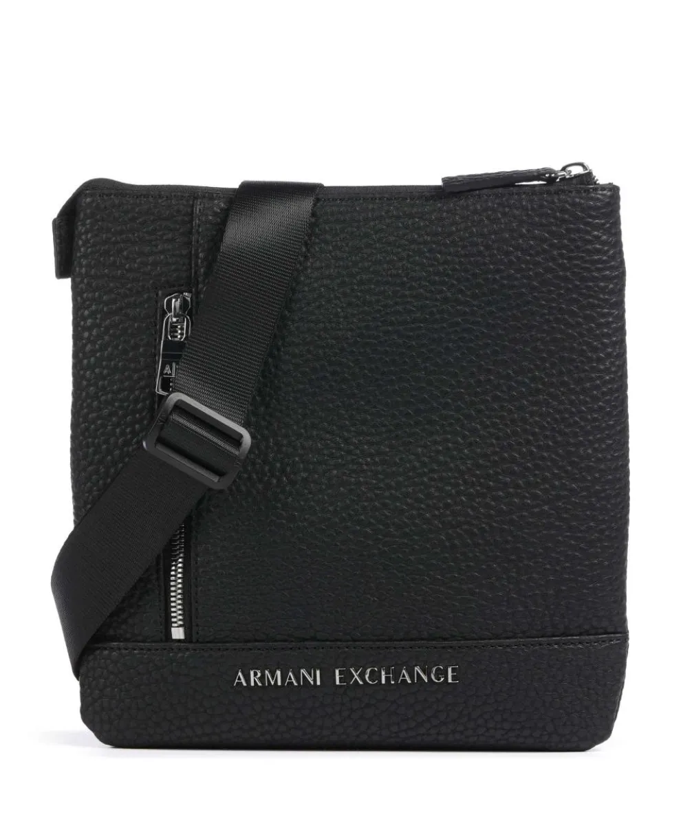 Umhängetasche Lederimitat schwarz