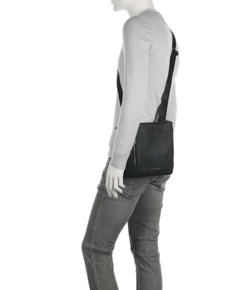 Umhängetasche Lederimitat schwarz