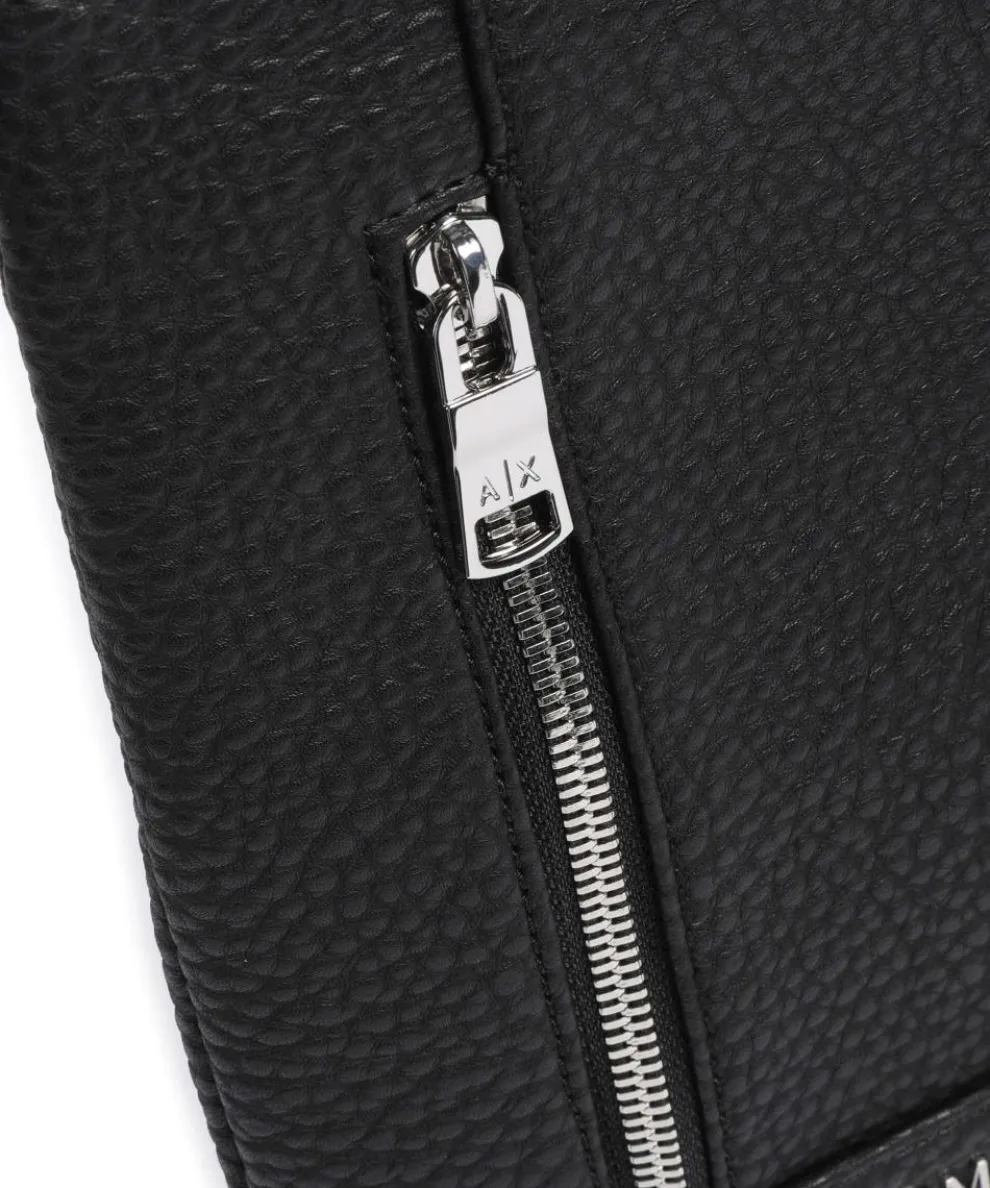 Umhängetasche Lederimitat schwarz