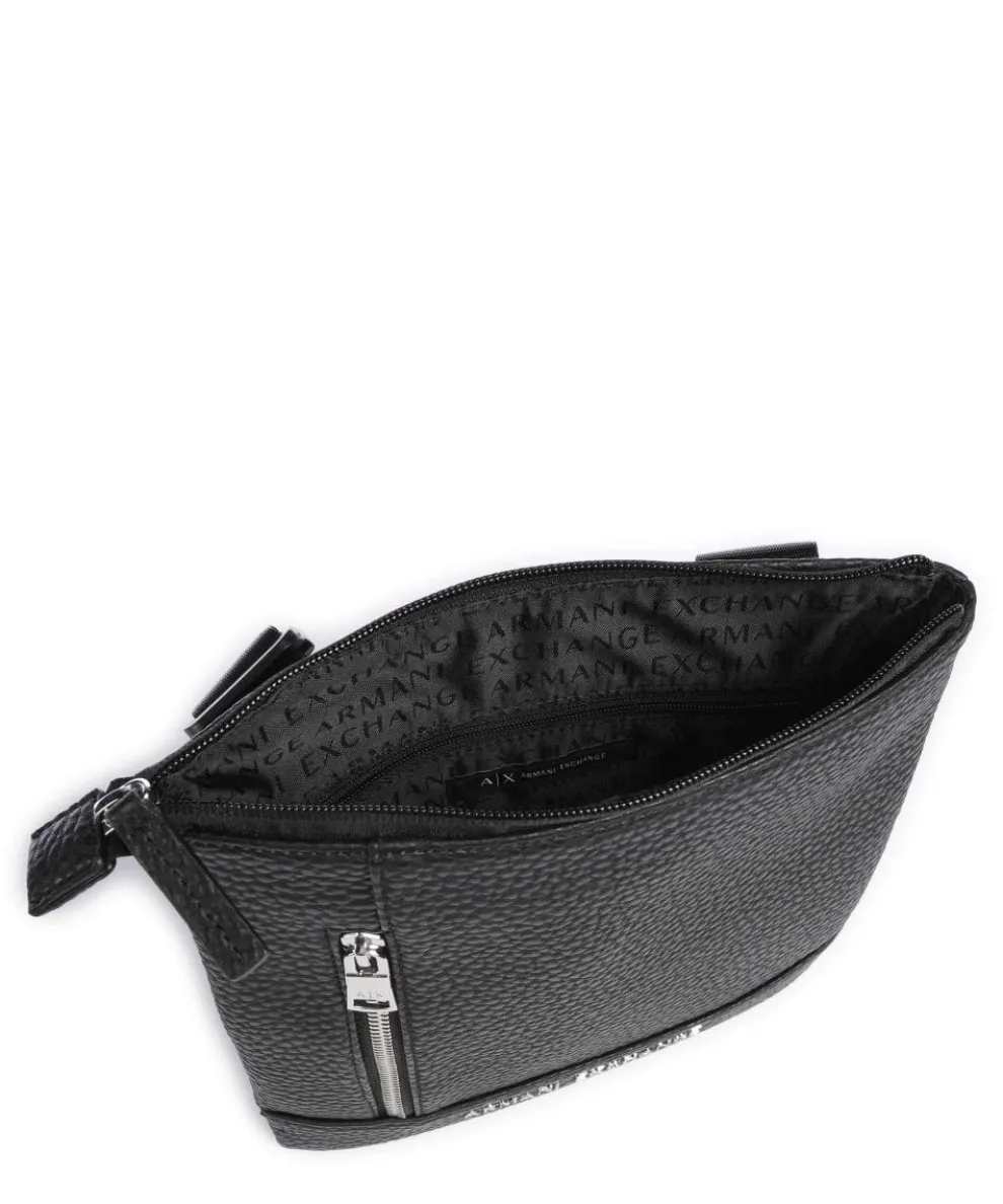 Umhängetasche Lederimitat schwarz