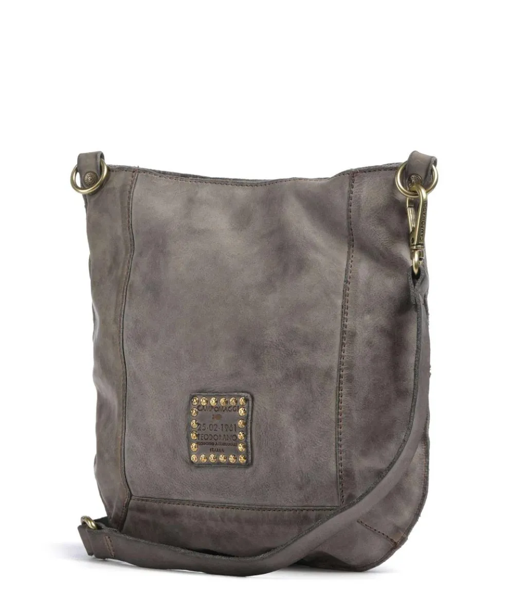 Umhängetasche fein genarbtes Rindsleder stein