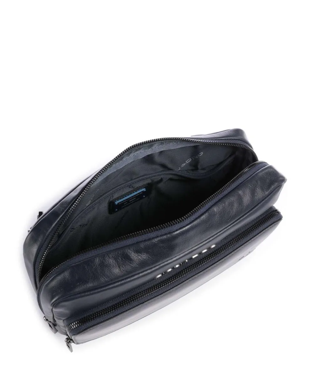 W136 Umhängetasche fein genarbtes Rindsleder dunkelblau