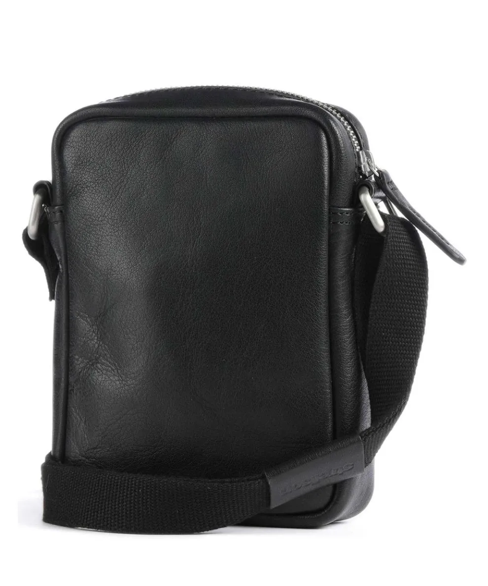 Kenley Marcus Umhängetasche Büffelleder schwarz
