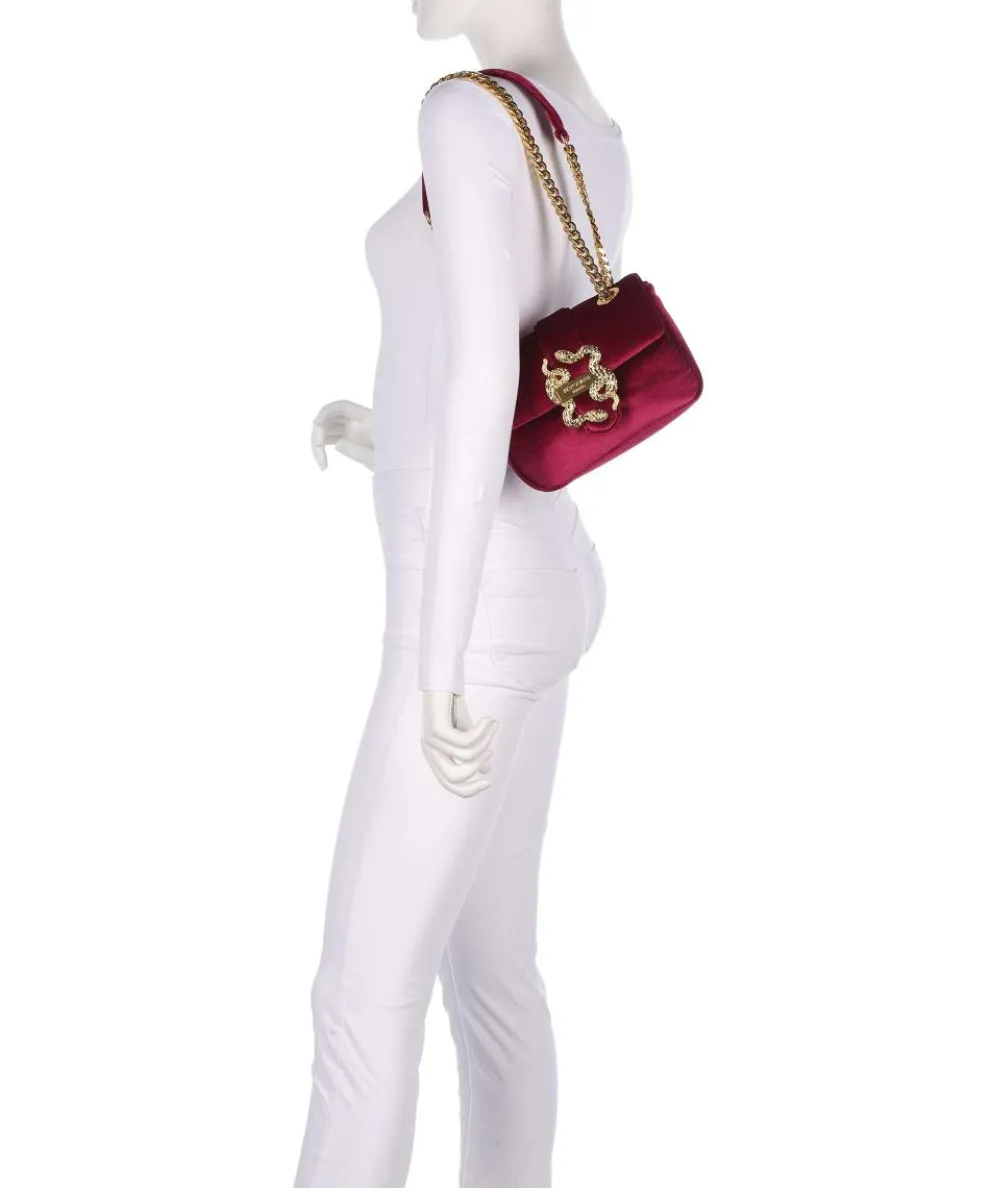 Iconic Snakes Puffy Schultertasche Samtgewebe pink