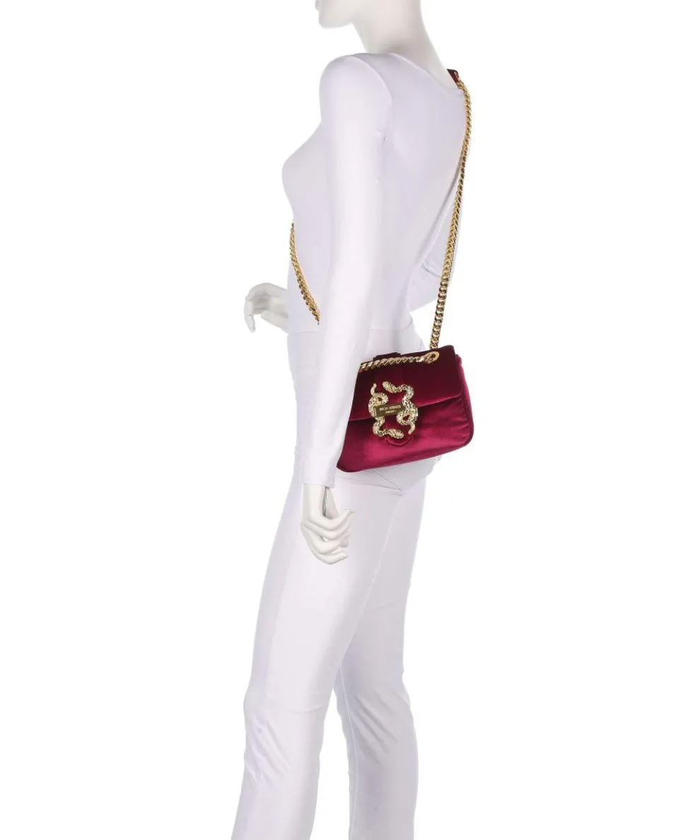 Iconic Snakes Puffy Schultertasche Samtgewebe pink