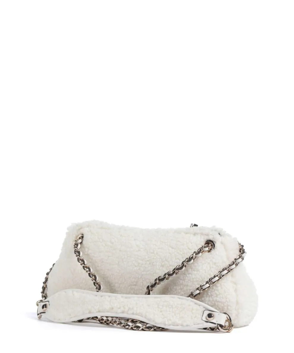 Aslia Shearling Schultertasche Kunstfell weiß