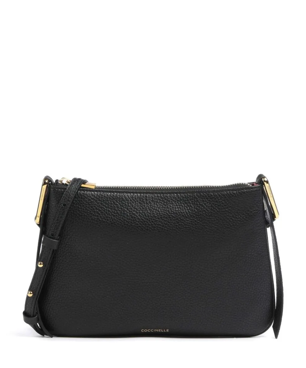 Magie Umhängetasche genarbtes Rindsleder schwarz