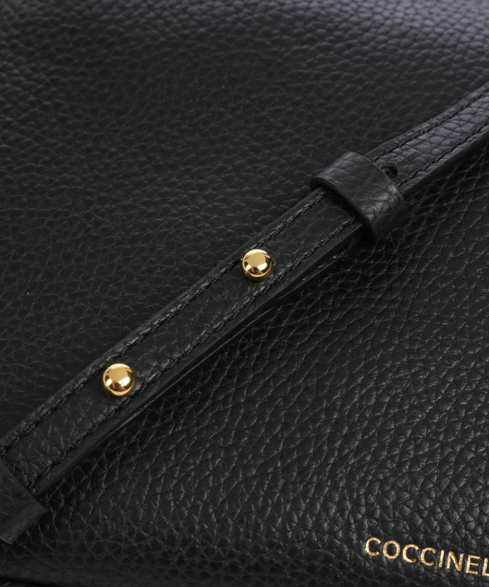 Magie Umhängetasche genarbtes Rindsleder schwarz