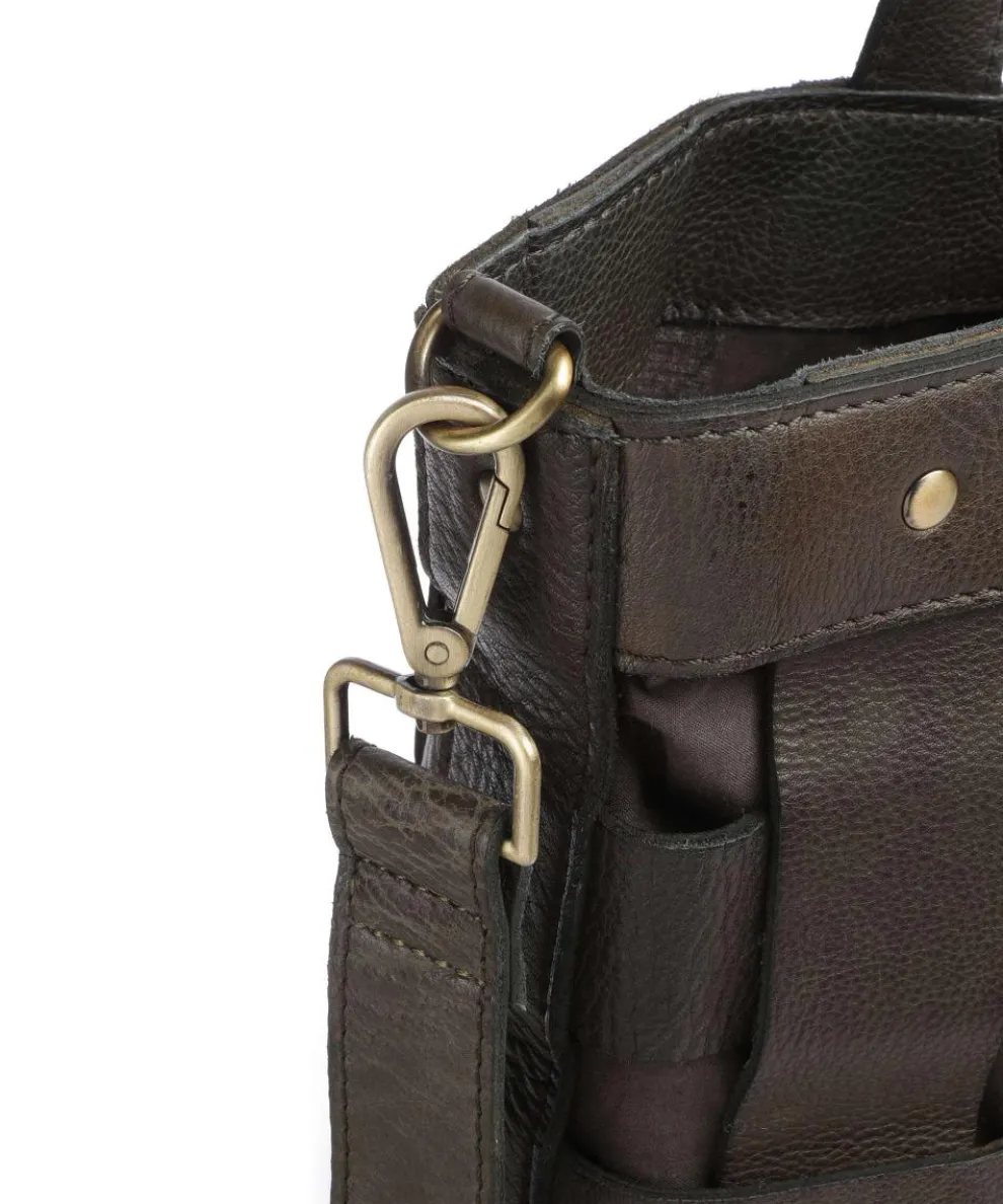 Griesgasse 3 Shopper genarbtes Rindsleder dunkelgrün