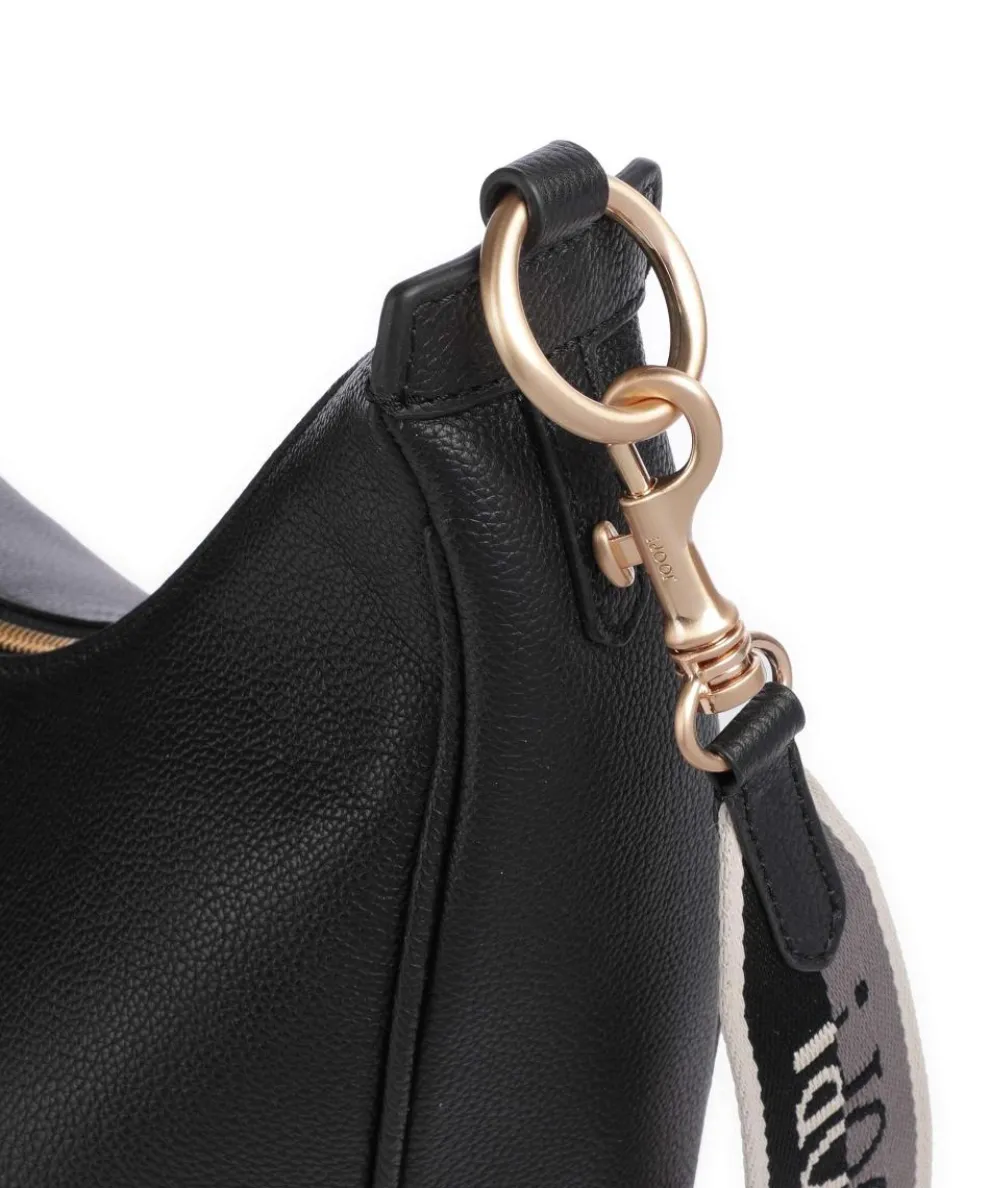 Dolce Ginger Schultertasche genarbtes Leder schwarz