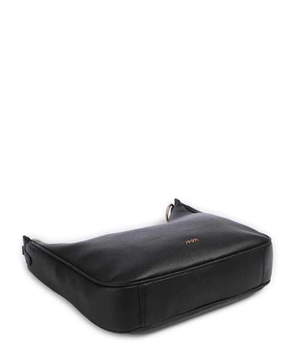 Dolce Ginger Schultertasche genarbtes Leder schwarz