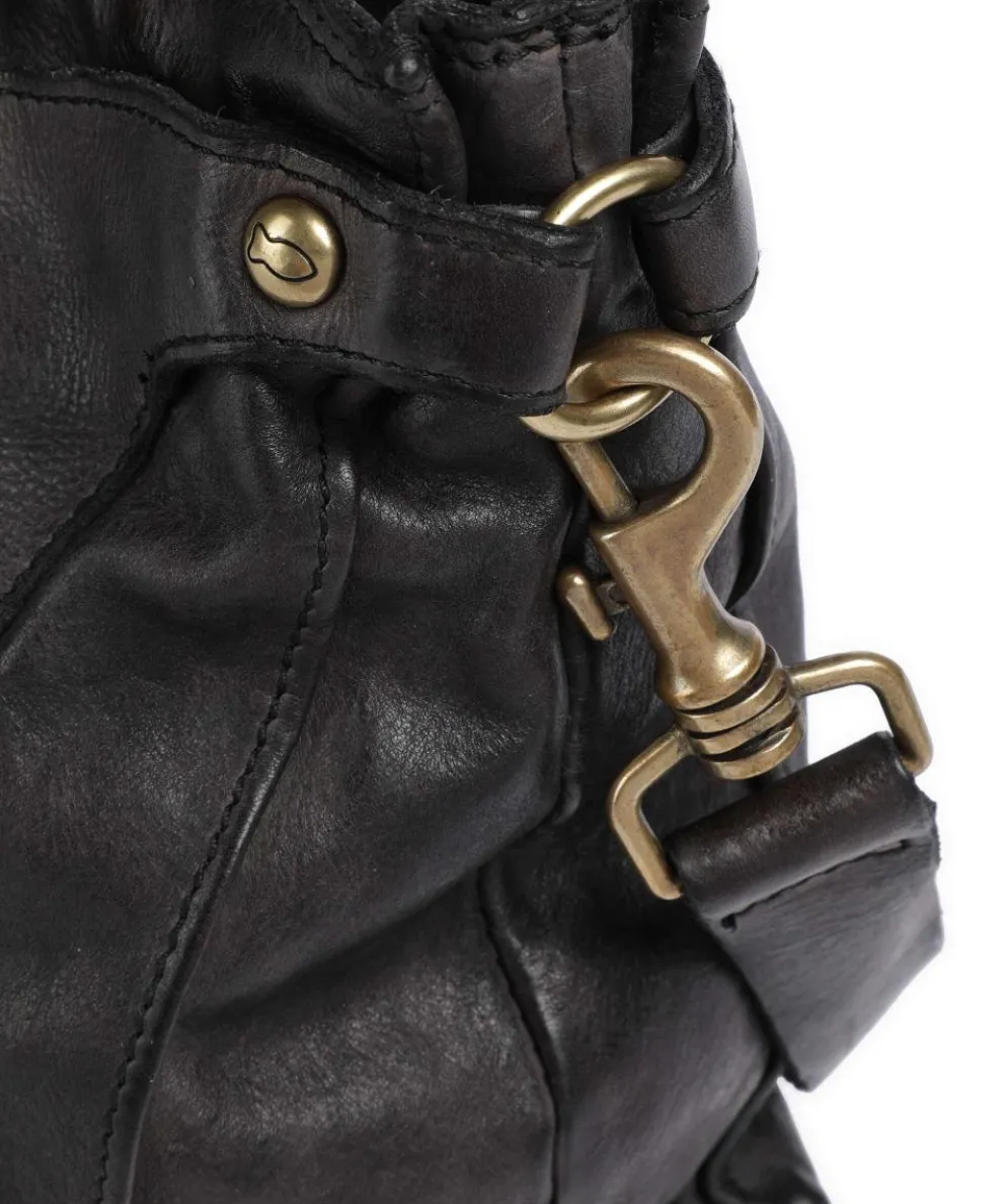 Handtasche Rindsleder schwarz