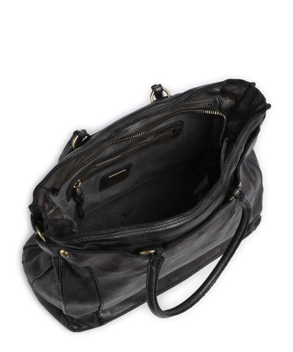 Handtasche Rindsleder schwarz
