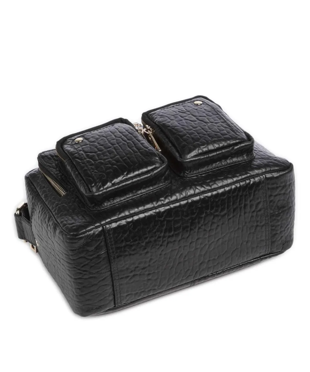 New Zealand Ellie Schultertasche genarbtes Leder schwarz