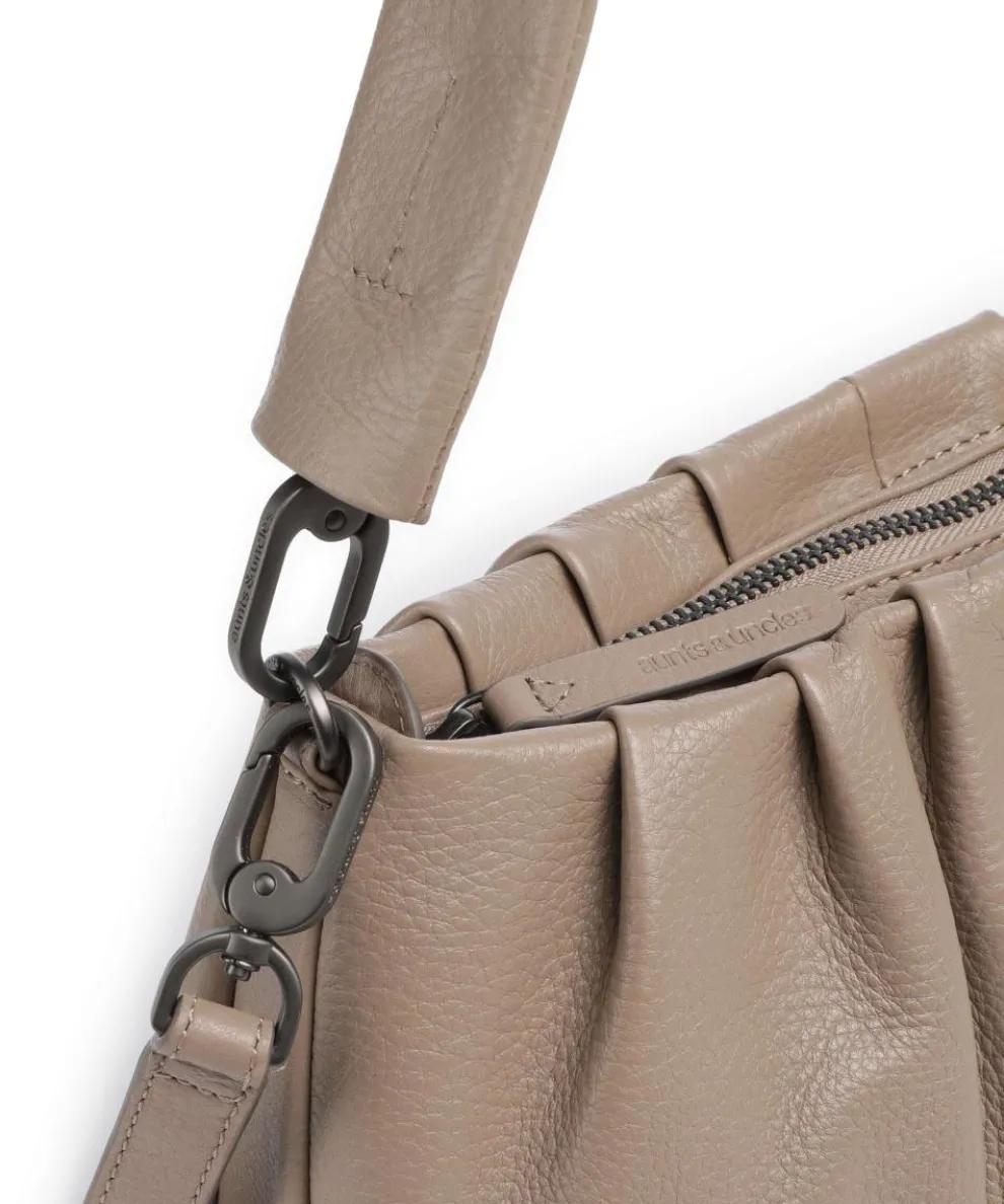 Philocalists Pearl Schultertasche genarbtes Leder beige