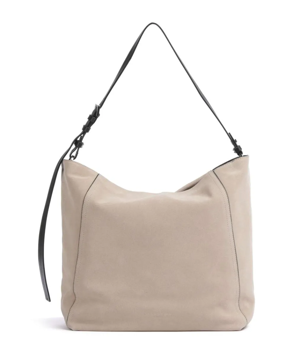 Chudy Suede L Beuteltasche fein genarbtes Kalbsleder beige