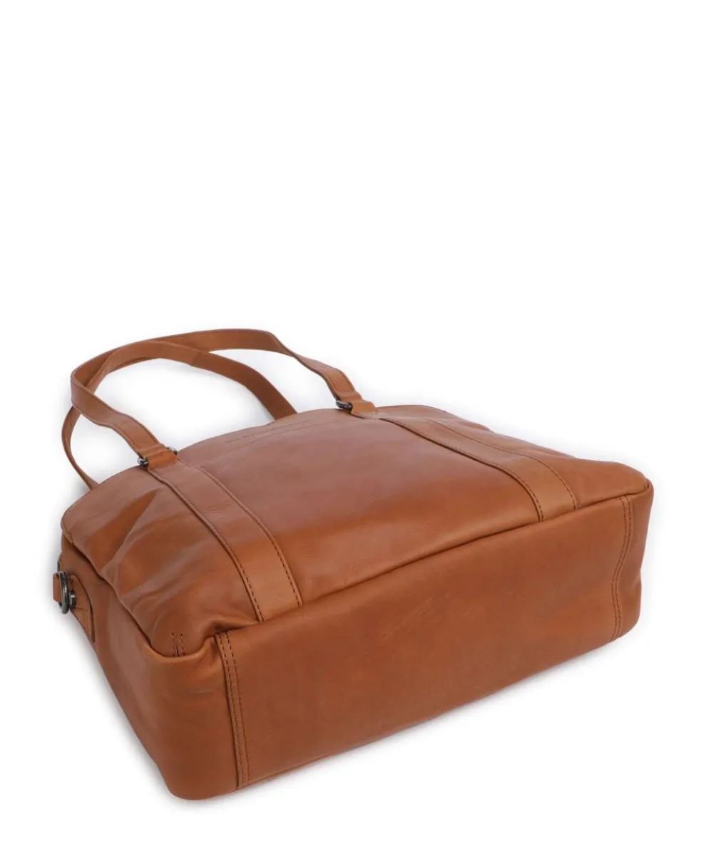 Cow Wax Pull Up Pretoria Schultertasche 13″ Rindsleder cognac