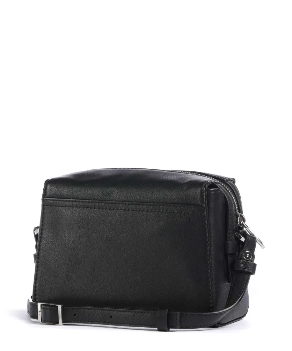 Lou 2 3D Leather S Umhängetasche genarbtes Rindsleder schwarz