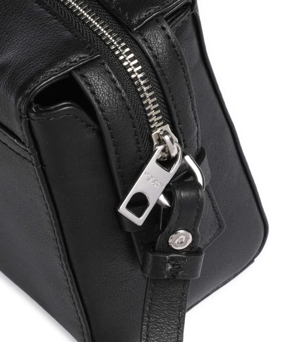 Lou 2 3D Leather S Umhängetasche genarbtes Rindsleder schwarz