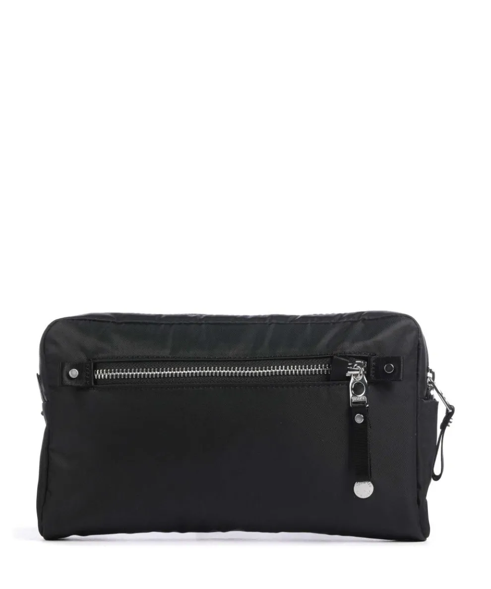 3 in 1 Umhängetasche recyceltes Polyester schwarz