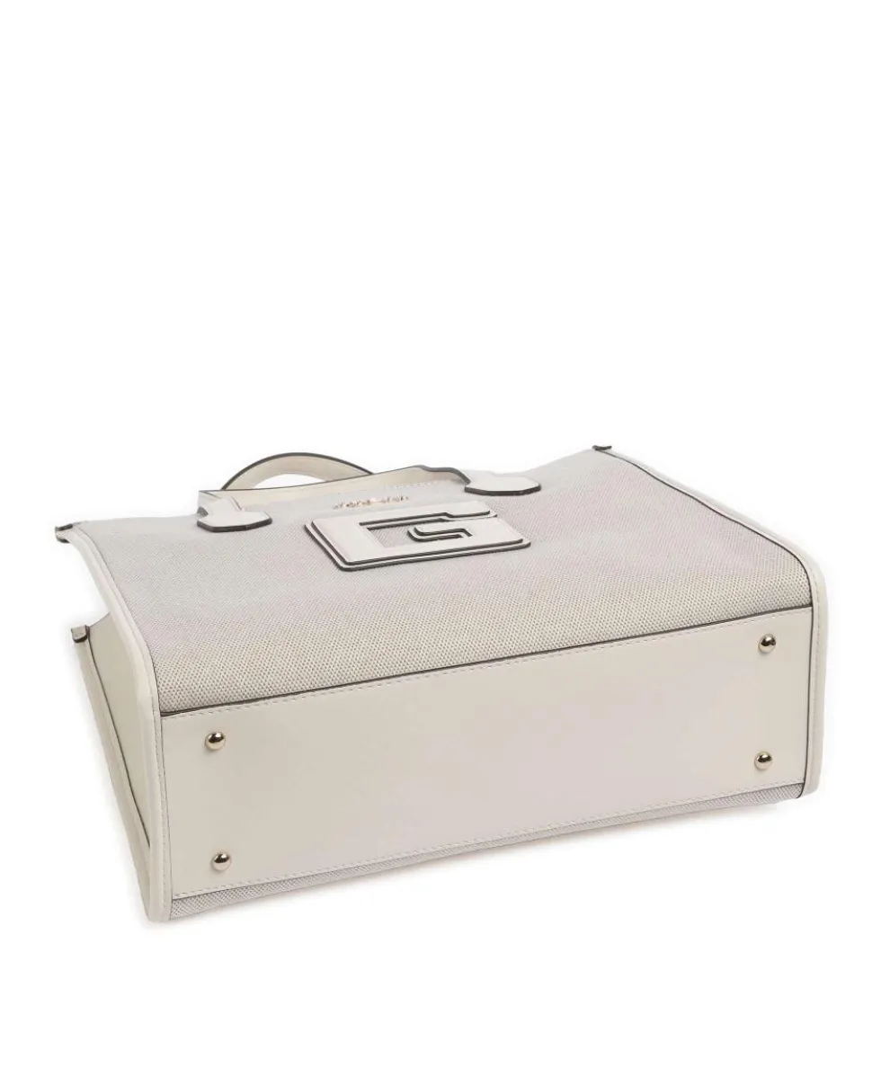 G Status Handtasche Polyester, Canvas beige/weiß