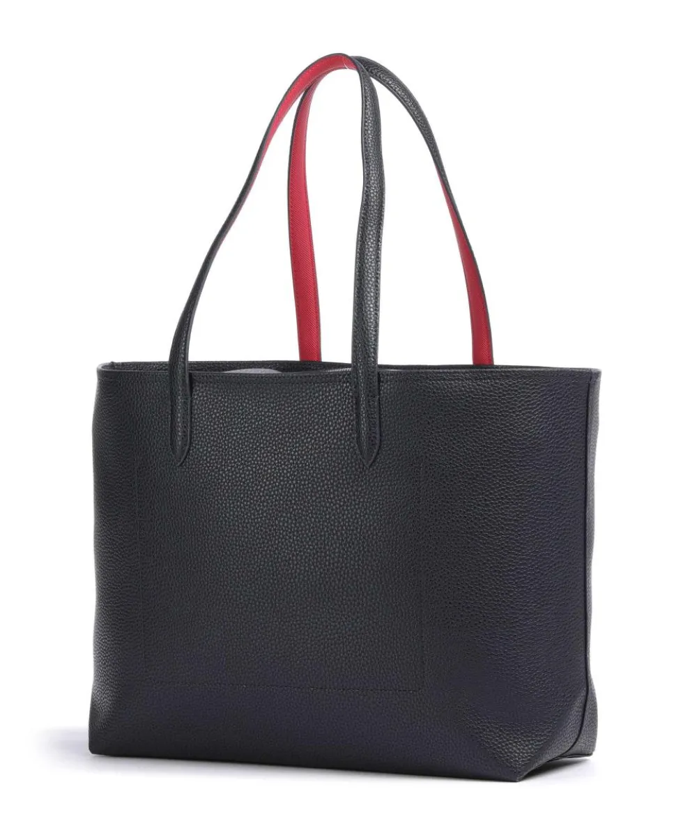 Anna Shopper Lederimitat navy