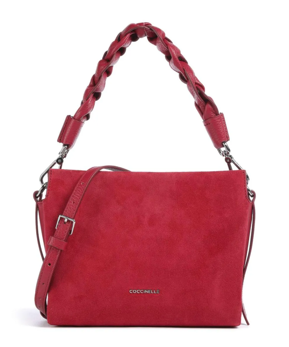 Boheme Suede Handtasche aufgerautes Rindsleder rot