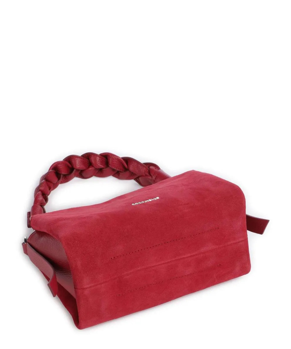 Boheme Suede Handtasche aufgerautes Rindsleder rot
