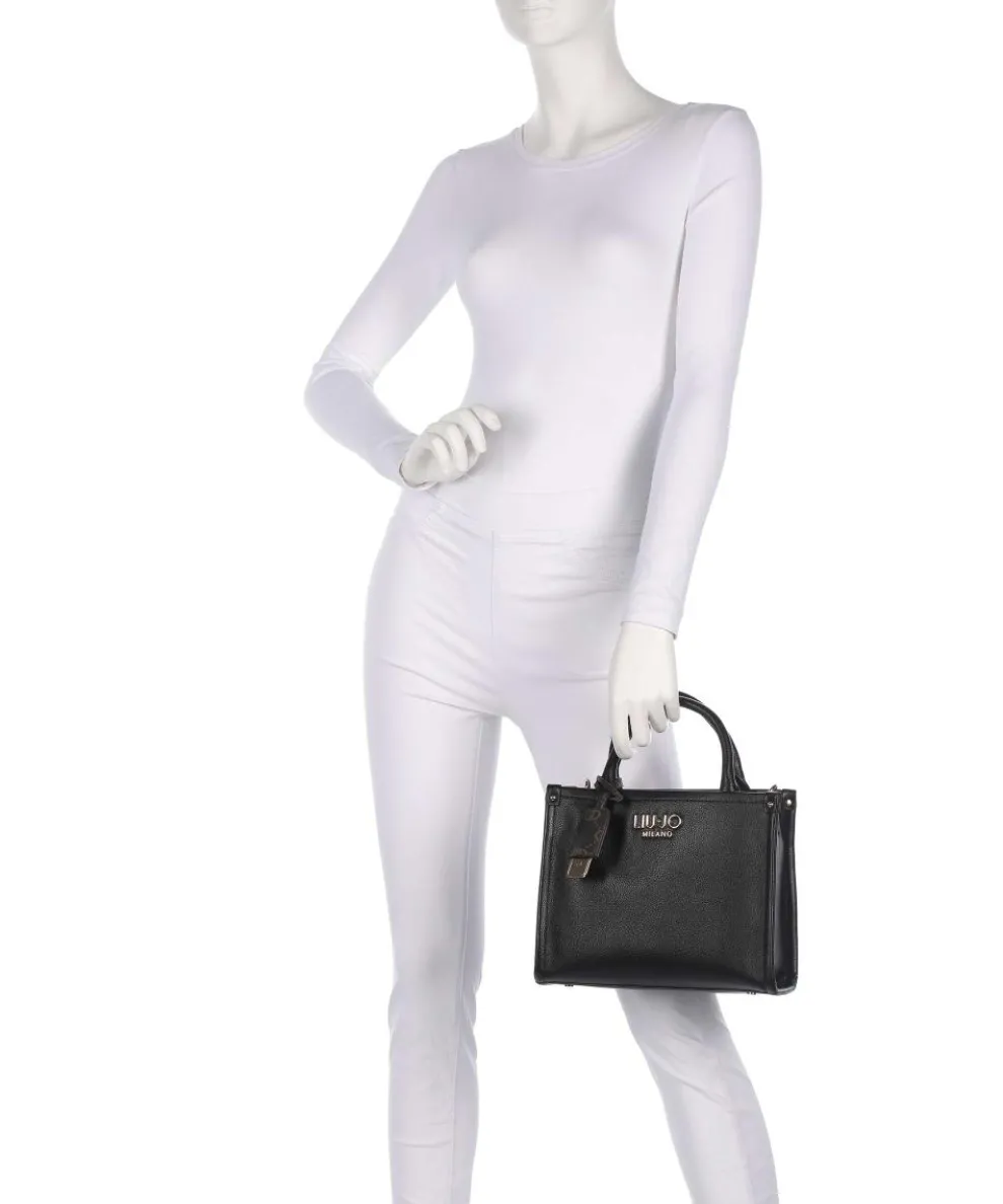 Ridhi S Handtasche Lederimitat schwarz