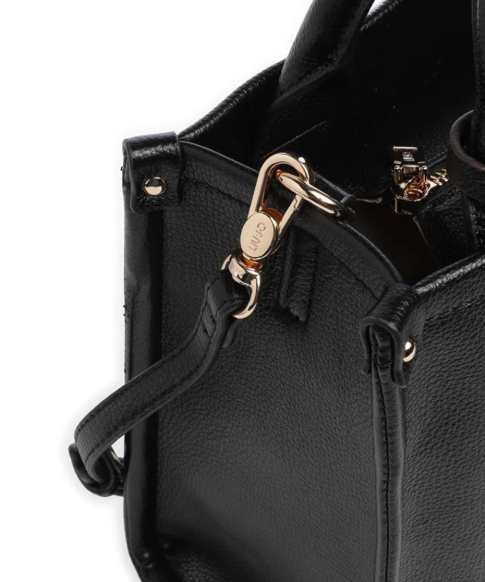 Ridhi S Handtasche Lederimitat schwarz