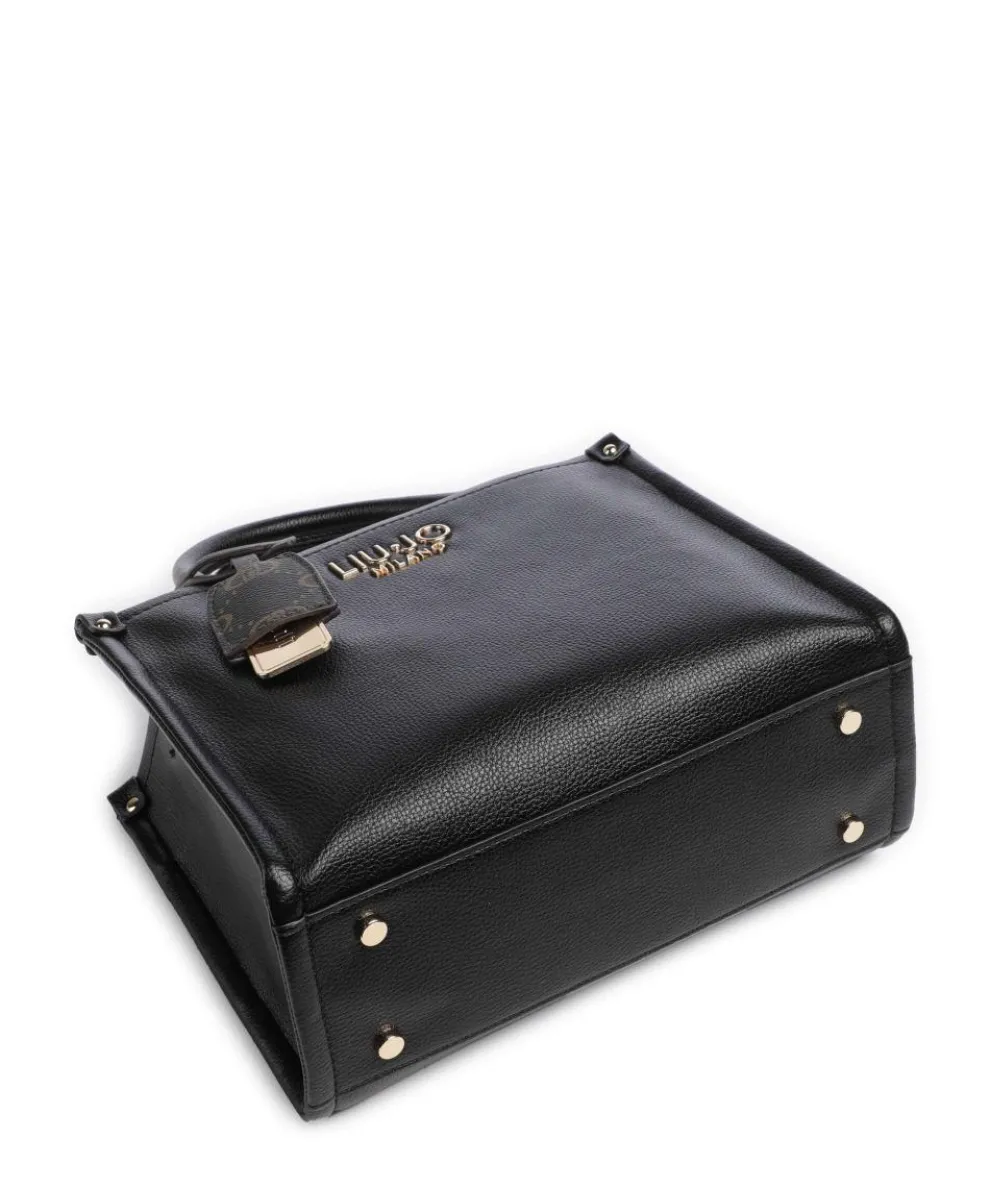 Ridhi S Handtasche Lederimitat schwarz