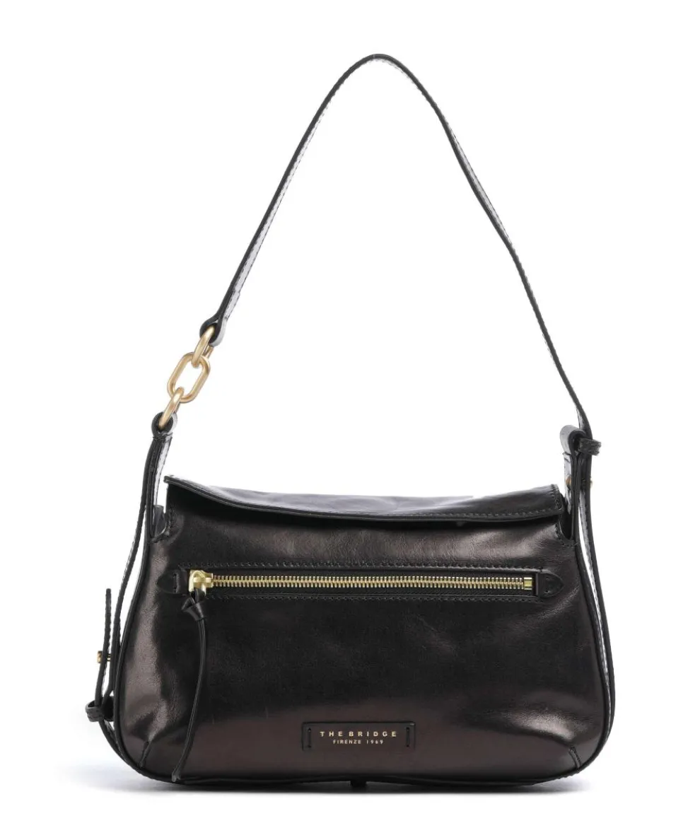 Ingrid Schultertasche fein genarbtes Rindsleder schwarz