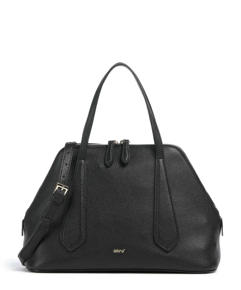 Agave Chachacha Handtasche genarbtes Leder schwarz