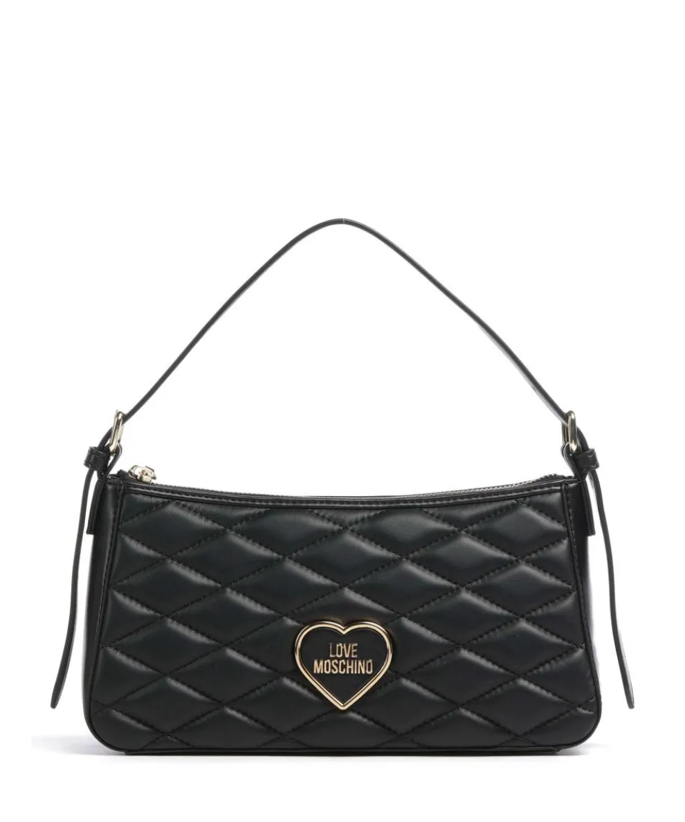 Romantic Schultertasche Lederimitat schwarz