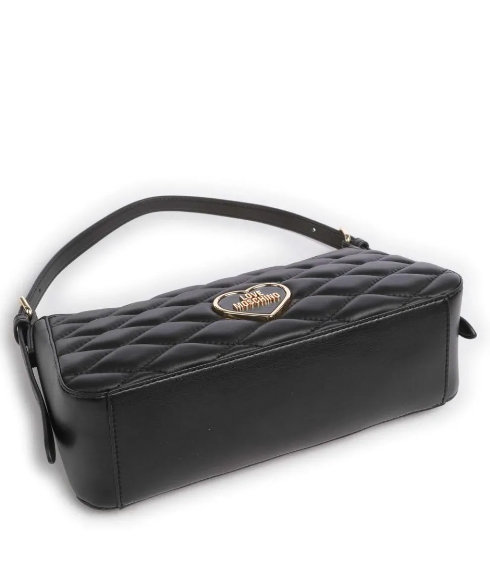 Romantic Schultertasche Lederimitat schwarz