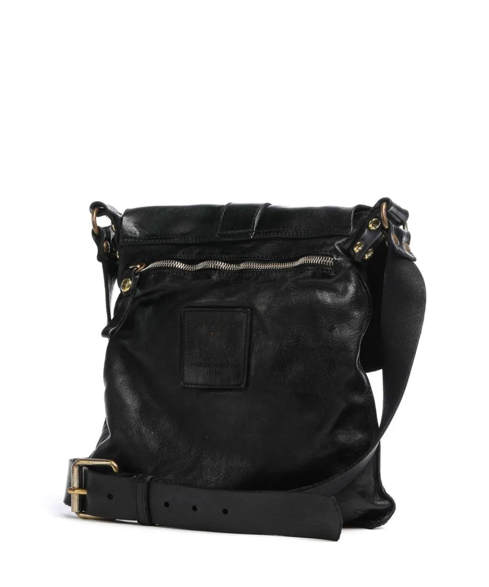 Lavata Schultertasche genarbtes Rindsleder schwarz