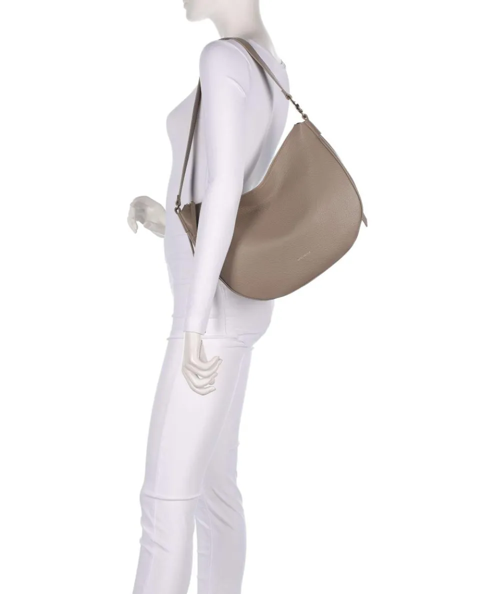 C-Easy Beuteltasche genarbtes Leder taupe