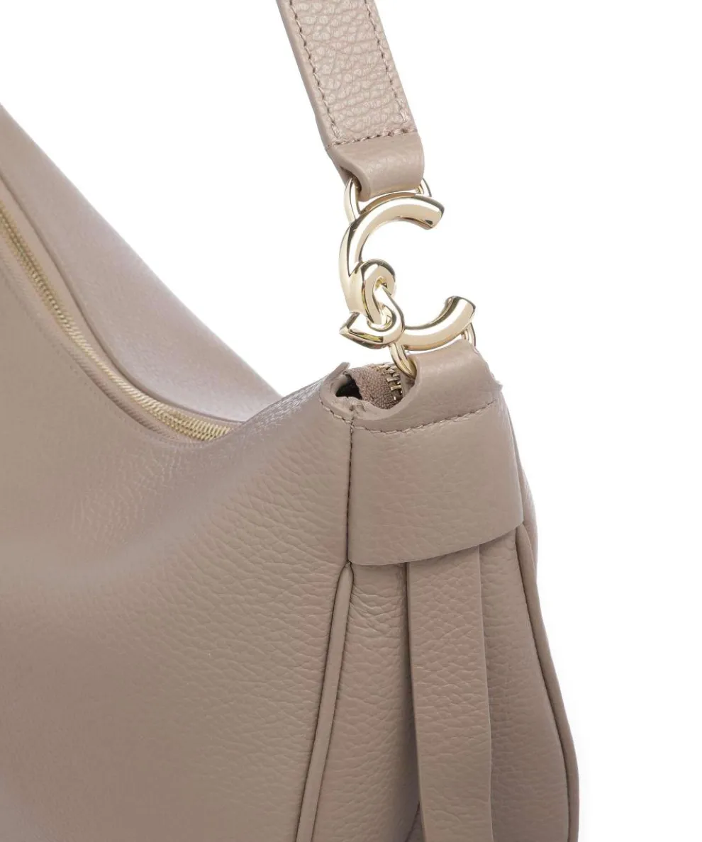 C-Easy Beuteltasche genarbtes Leder taupe