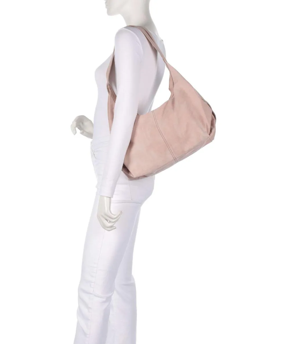 Best to come Beuteltasche aufgerautes Leder rosa