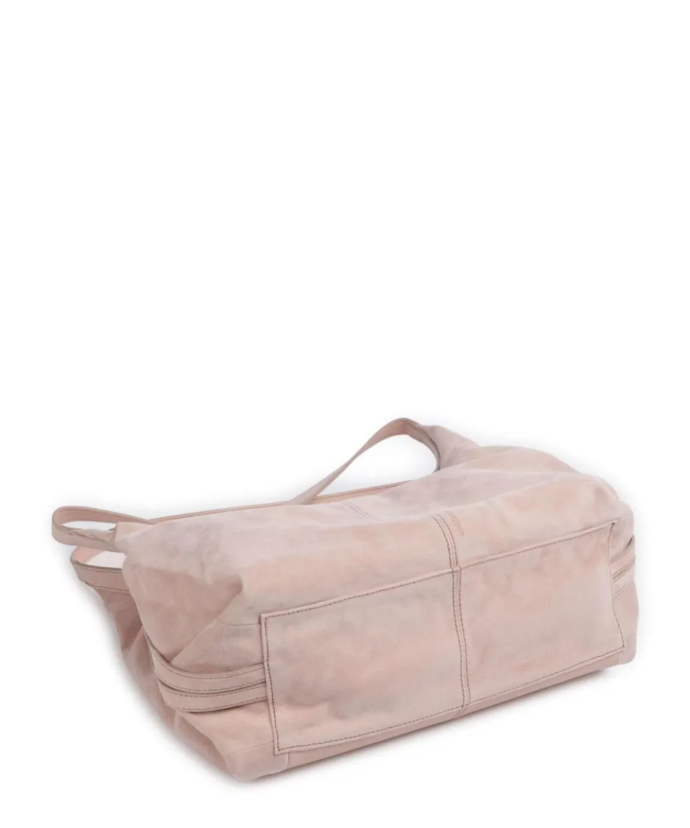 Best to come Beuteltasche aufgerautes Leder rosa